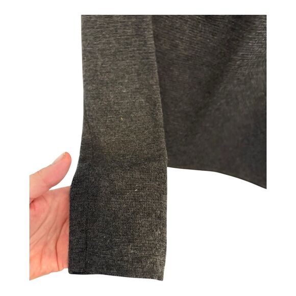 Ann Taylor Loft Women’s Cardigan Gray Open Front Draped Sweater Size Small - Picture 6 of 8